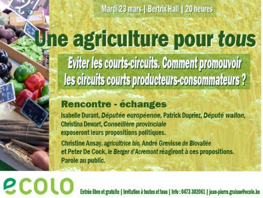 Affiche une agriculture pour tous