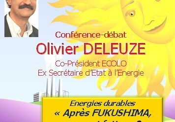 Vendredi 4 mai à Barvaux. Conférence-débat “Les énergies durables : après Fukushima que fait-on ?”